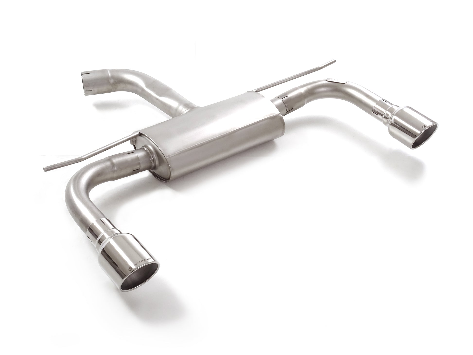 Scarico Sportivo Posteriore Silenziato Ragazzon inox 70mm Terminali Sport Line per VOLKSWAGEN GOLF MK8 ( 2020 >> )