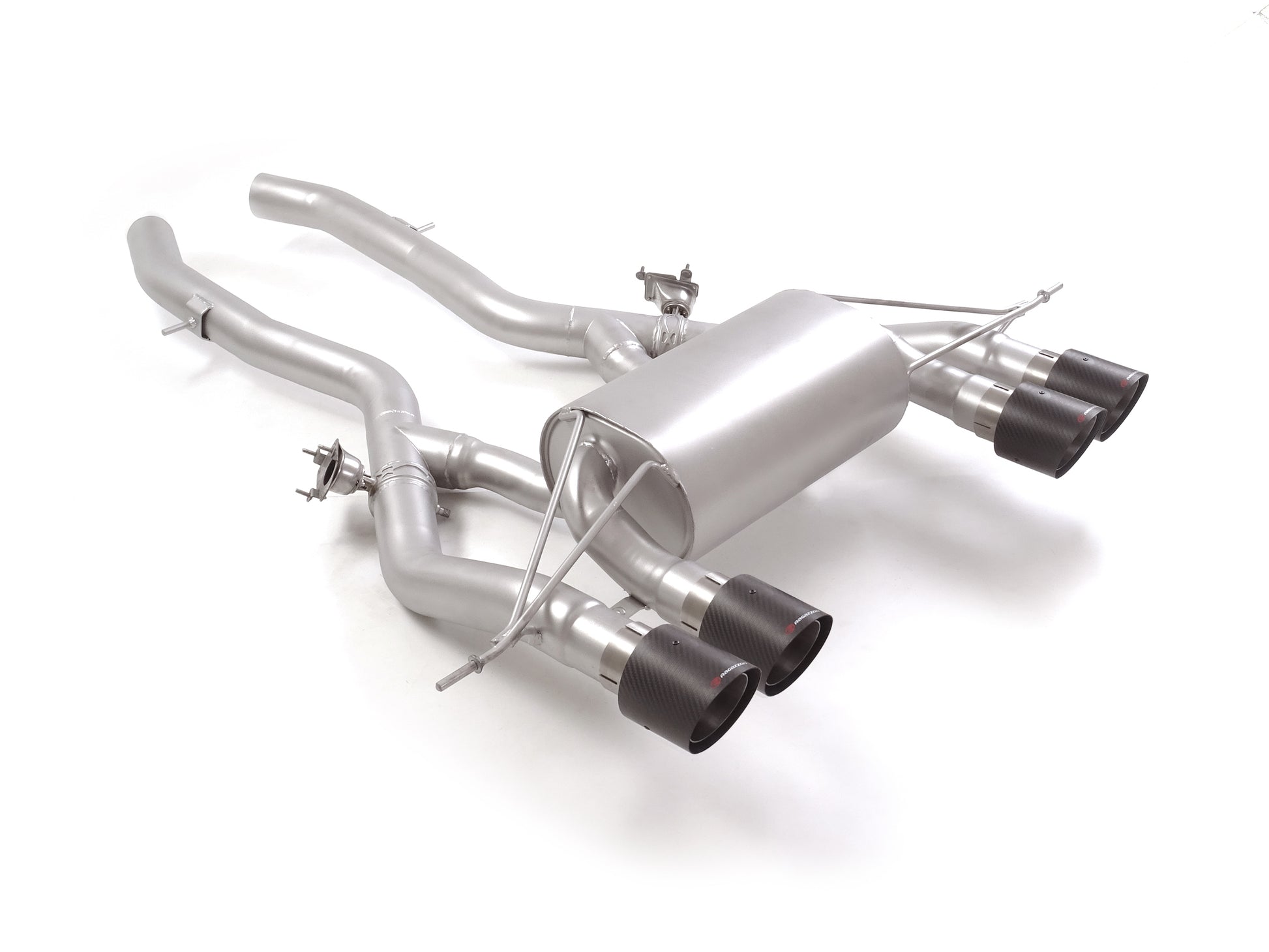 Scarico Sportivo Posteriore Ragazzon inox Silenziato Terminali Carbon Shot con Valvole per BMW M3 G80-81 ( 2021 >> ) M4 G80 ( 2020 >> )