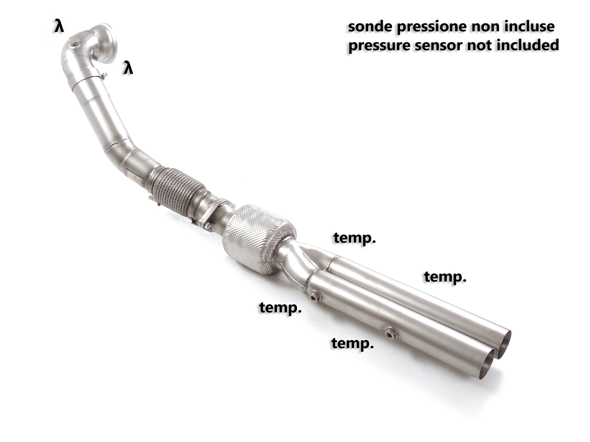 Scarico Sportivo Downpipe skat Ragazzon inox per AUDI RS3 8Y ( 2021 >> ) TT RS 8S ( 2019 >> ) RS Q3 F3 ( 2019 >> )