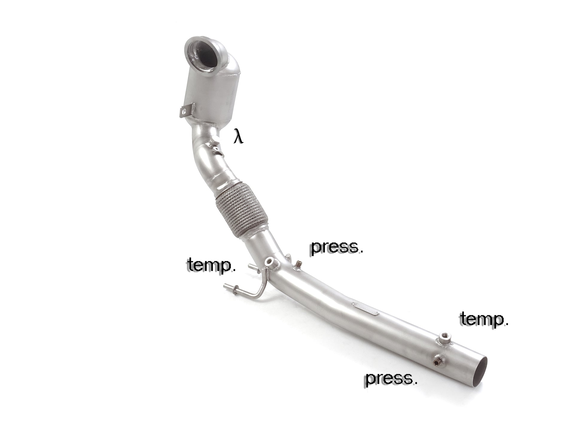 Scarico Sportivo Downpipe 200 celle Ragazzon inox per VOLKSWAGEN POLO MK6 GTI ( 2017 >> )