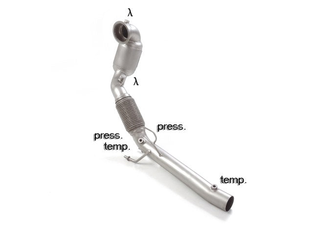 Scarico Sportivo Downpipe 200 celle Ragazzon inox 70mm per VOLKSWAGEN GOLF MK8 ( 2020 >> )