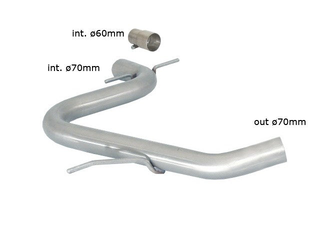Scarico Sportivo Centrale Ragazzon inox per VOLKSWAGEN GOLF MK6 GTI ( 2009 >> 2012 )
