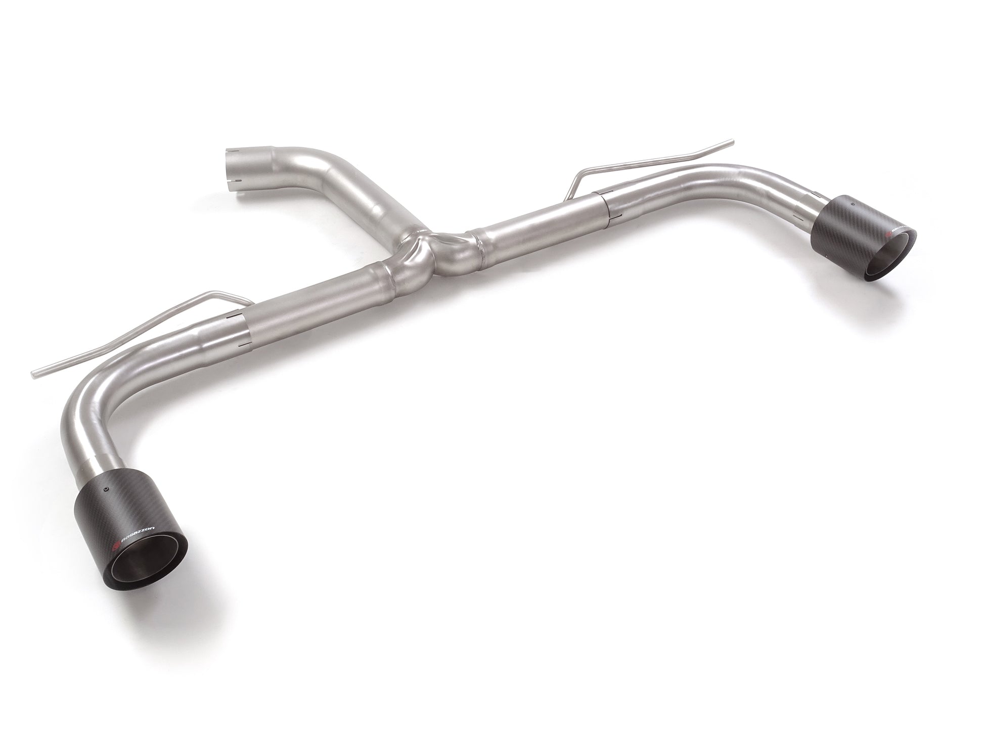 Scarico Sportivo Posteriore Libero Ragazzon inox 76mm Terminali Carbon Shot per VOLKSWAGEN GOLF MK8 ( 2020 >> )