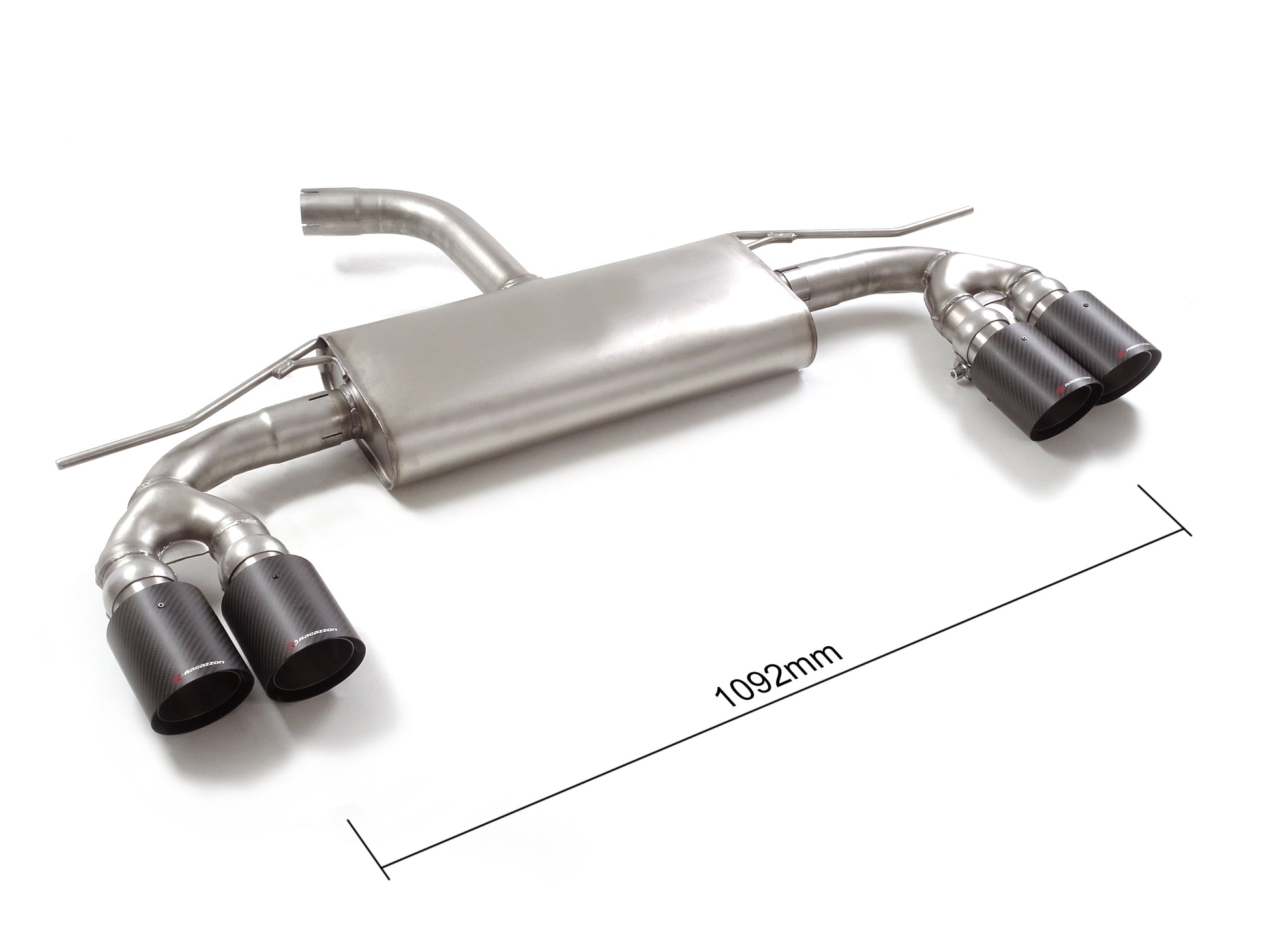 Scarico Posteriore sdoppiato con terminali Carbon Ragazzon per Audi A3 8Y 30 TFSI ( 2020 >> )