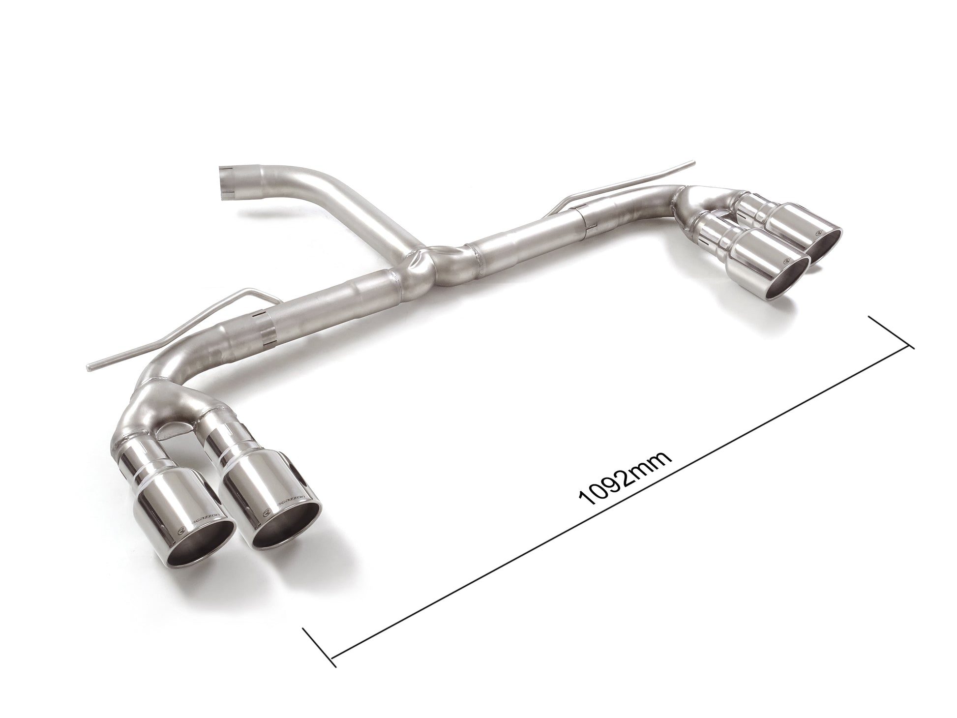 Scarico Sportivo Posteriore Libero Ragazzon inox Terminali Sdoppiati per AUDI A3 8Y ( 2020 >> )