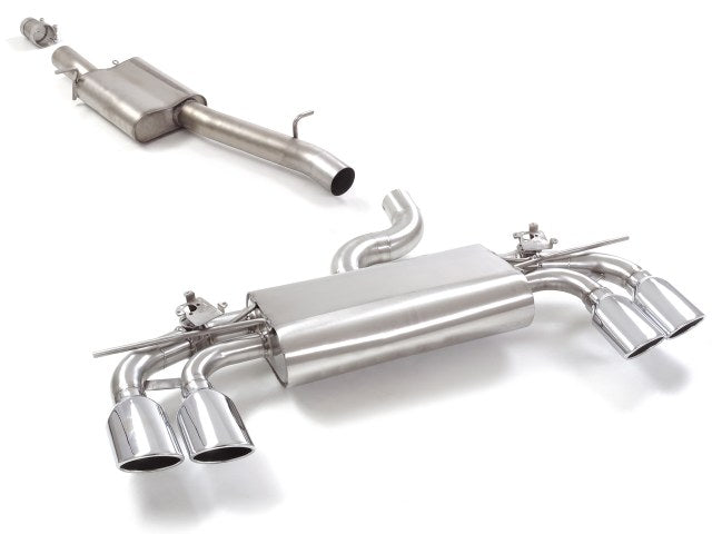 Scarico Sportivo Centrale silenziato + Posteriore con Valvole Ragazzon inox per AUDI S3 8V ( 2013 >> 2020 )