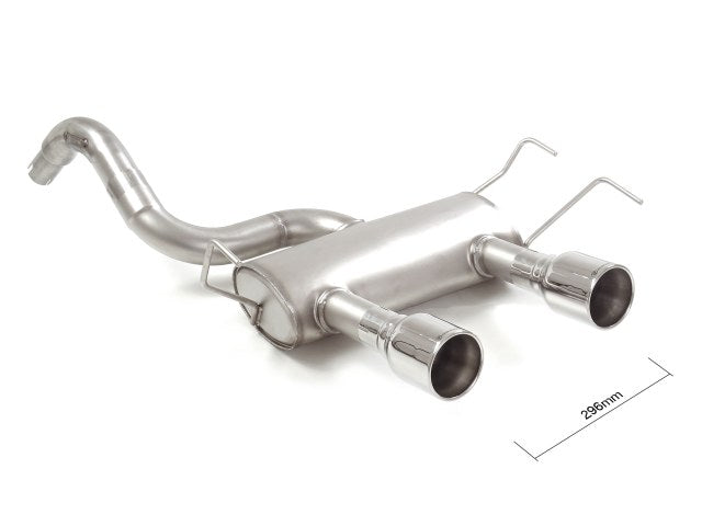 Scarico Sportivo Posteriore Omologato Ragazzon Terminali Centrali per ABARTH 500 1.4 TJET ( 2008 >> )